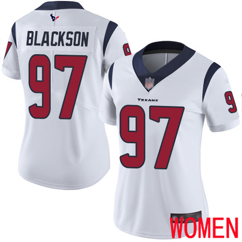 Houston Texans Limited White Women Angelo Blackson Road Jersey NFL Football #97 Vapor Untouchable